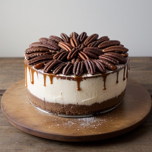 Chocolate Caramel Pecan Cheesecake recipe image