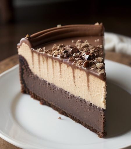 Chocolate Carmel Pecan Cheesecake recipe image