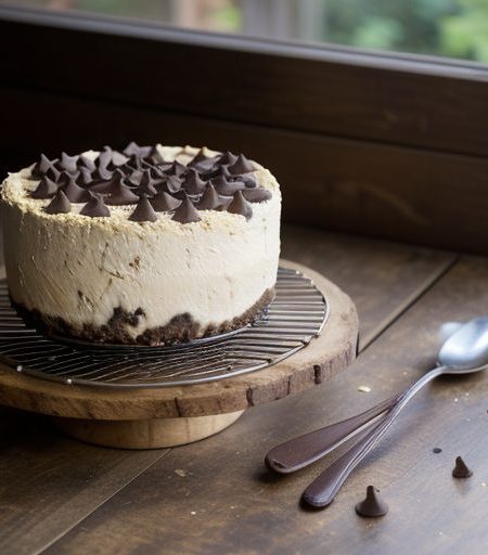 Chocolate Chip Cookie Dough Cheesecake recipe image