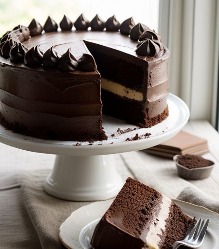 Chocolate Chocolate Chip Cake (Plain Jane recipe image