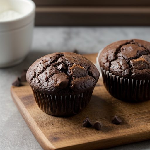 Chocolate Chocolate Chunk Muffins recipe image