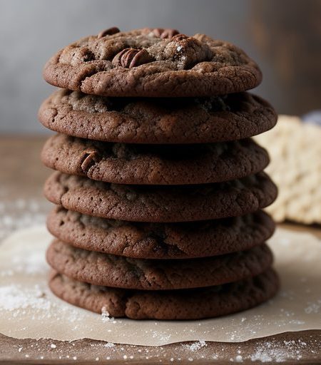 Chocolate Coconut Pecan Cookies recipe image