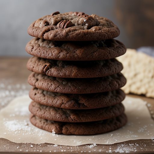 Chocolate Coconut Pecan Cookies recipe image