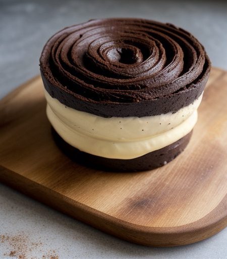 Chocolate Coffee Cream Roll recipe image