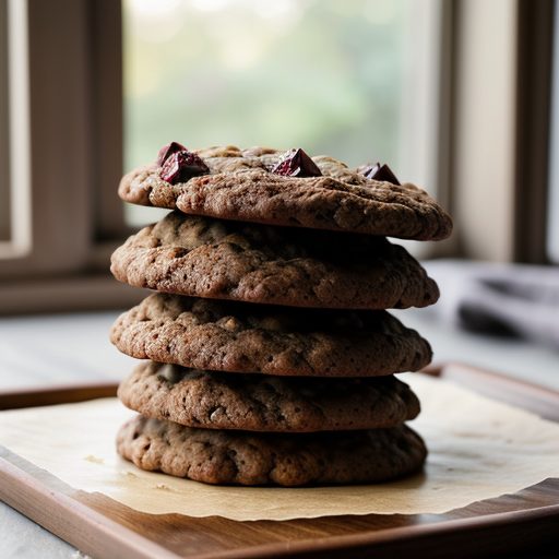 Chocolate Cranberry Oatmeal Cookies recipe image