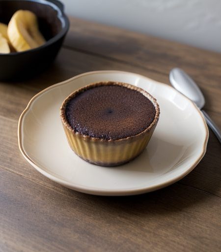 Chocolate Creme Brulee With Caramelized Bananas recipe image