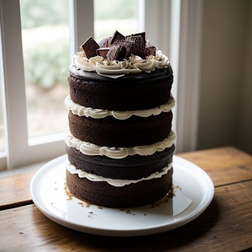 Chocolate Crunch Praline Tower Cake/Live! W/ recipe image