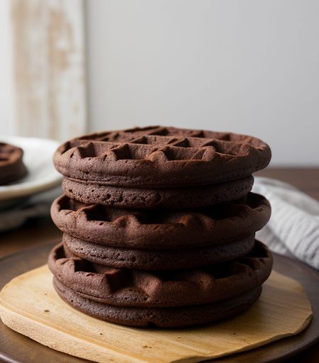 Chocolate Fudge Brownie Waffles recipe image