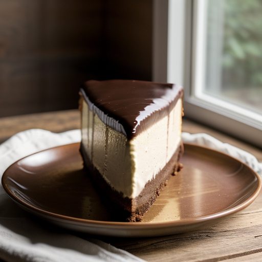 Chocolate-Glazed Cheesecake With Violets - Country Living recipe image