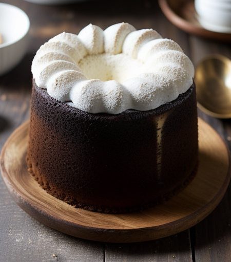 Chocolate Marbled Angel Food Cake recipe image