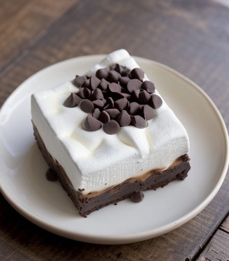 Chocolate Marshmallow Nut Squares recipe image