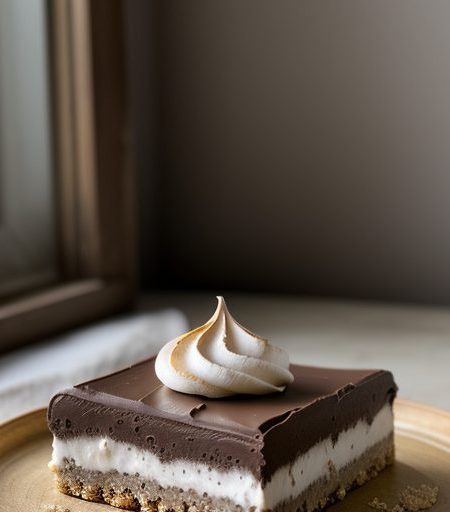 Chocolate Meringue Bars recipe image