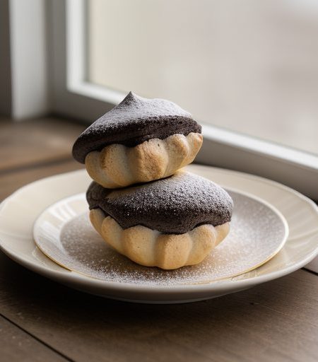 Chocolate Meringue Puffs recipe image