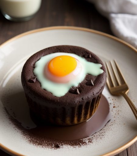 Chocolate Mint Baked Custard recipe image