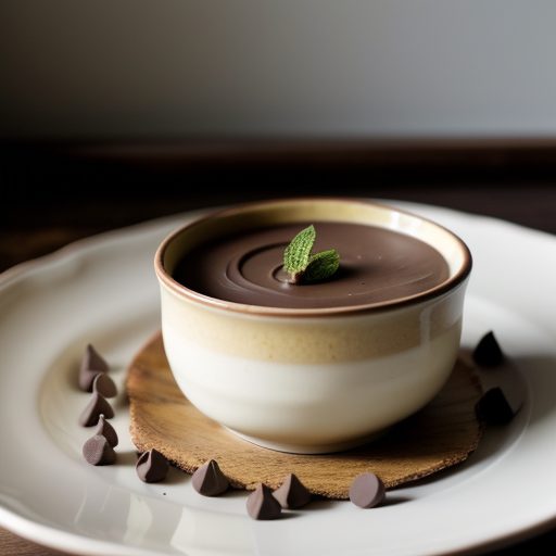 Chocolate Mint Baked Custard recipe image