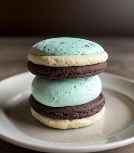 Chocolate Mint Ice Cream Sandwiches recipe image