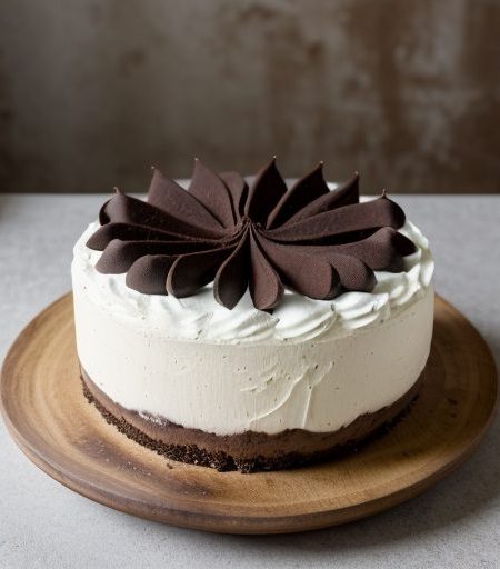 Chocolate Mint Meringue Cheesecake recipe image