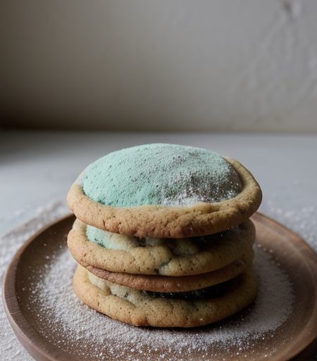 Chocolate Mint Snow-Top Cookies recipe image