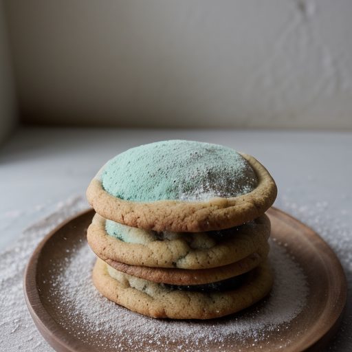 Chocolate Mint Snow-Top Cookies recipe image