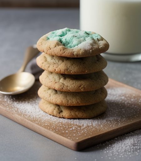 Chocolate Mint Snow-Top Cookies recipe image