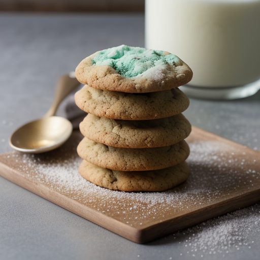 Chocolate Mint Snow-Top Cookies recipe image