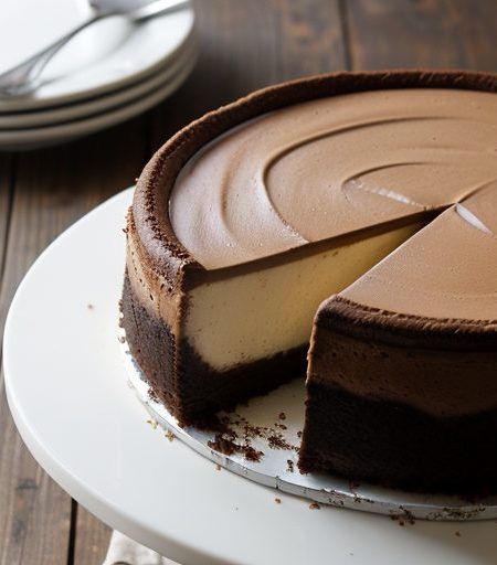 Chocolate Peanut Butter Cheesecake recipe image