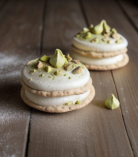 Chocolate Pistachio Meringue Cookie recipe image