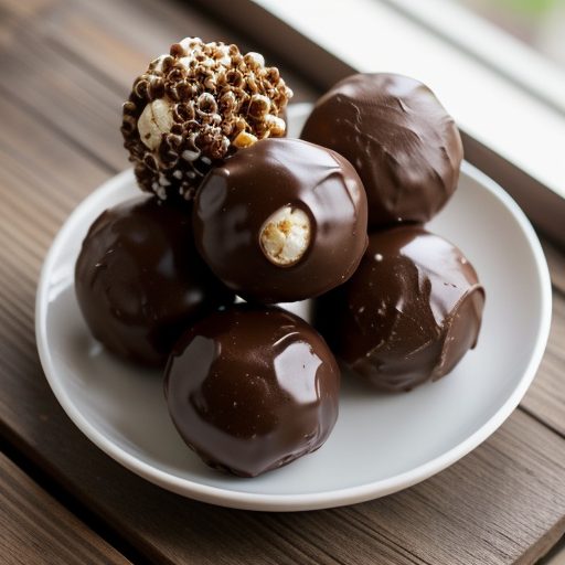 Chocolate Popcorn Balls recipe image