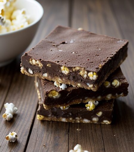 Chocolate Popcorn Bars recipe image