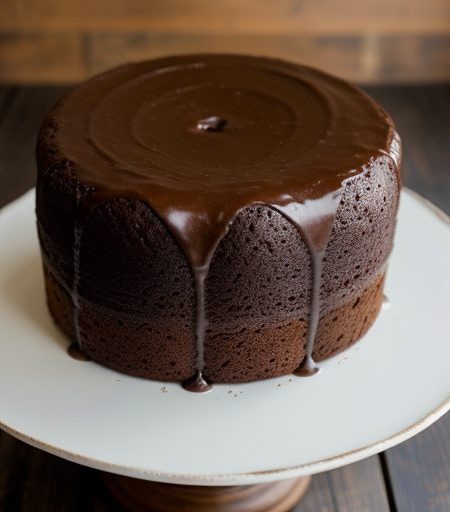 Chocolate Pound Cake With Chocolate Frosting recipe image