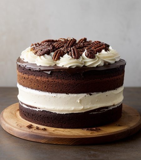 Chocolate Praline Layer Cake recipe image