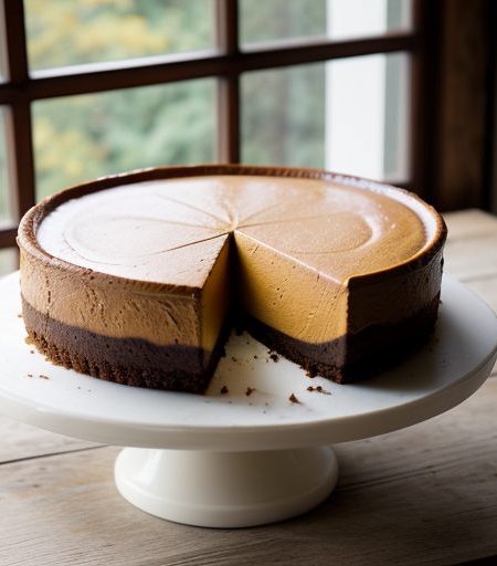 Chocolate Pumpkin Cheesecake recipe image