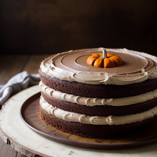 Chocolate Pumpkin Layer Cake With Brown-Sugar Frosting recipe image