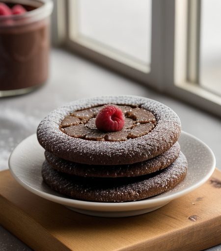 Chocolate Raspberry Linzer Cookies recipe image