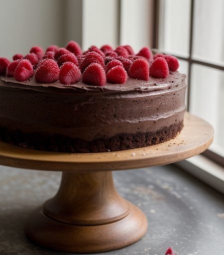 Chocolate Raspberry Mousse Cake recipe image