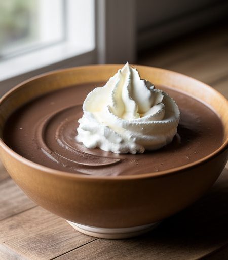 Chocolate Soup With Whipped Cream recipe image