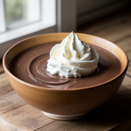 Chocolate Soup With Whipped Cream recipe image