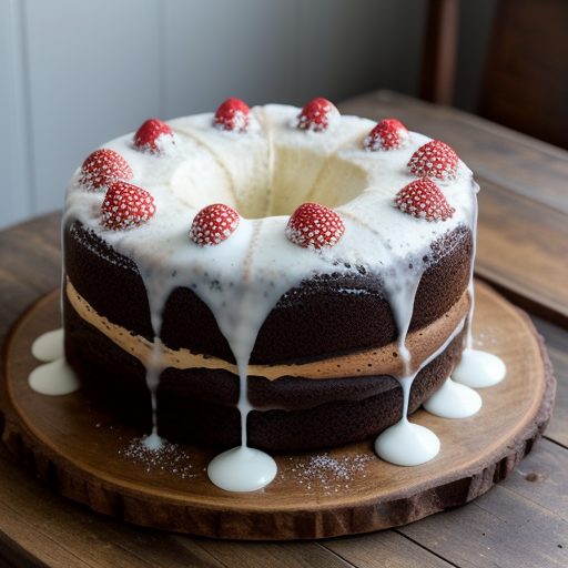 Chocolate Spangled Angel Food Cake recipe image