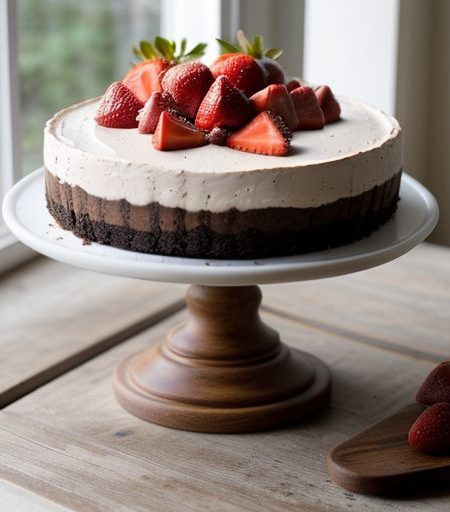 Chocolate Strawberry Cheesecake recipe image
