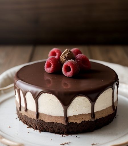Chocolate Truffle Raspberry Cheesecake recipe image