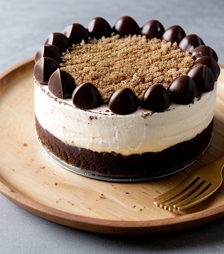 Chocolate Turtle Cheese Cake--Microwave recipe image