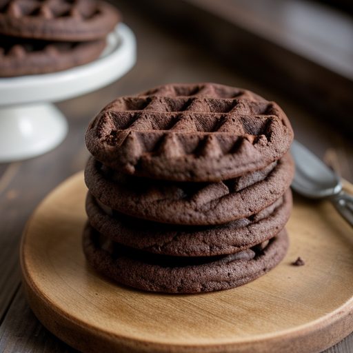 Chocolate Waffle Cookies recipe image