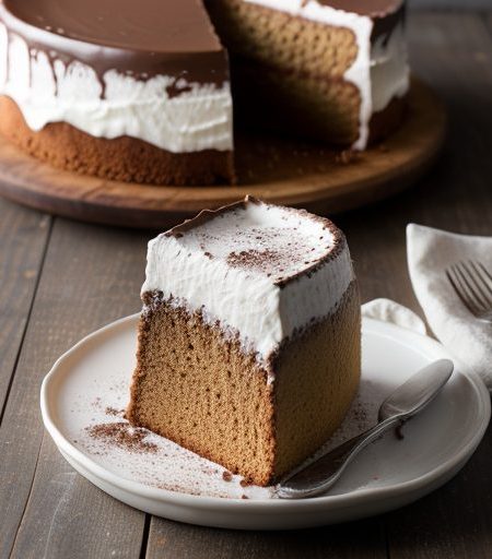 Chocolate Whlpped Cream Angel Food Cake recipe image