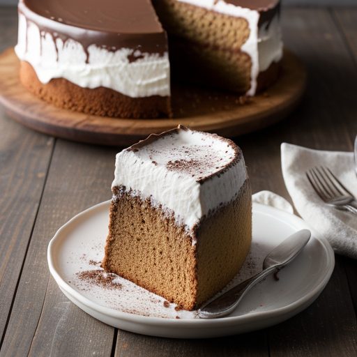 Chocolate Whlpped Cream Angel Food Cake recipe image