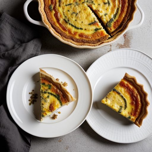Chorizo Quiche in Cornmeal Crust recipe image