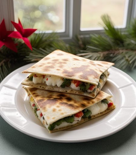 Christmas Crab Quesadillas recipe image