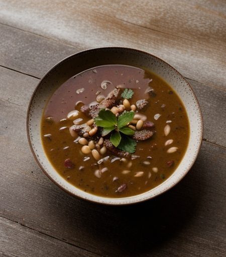 Chuck's Barley-Mushroom Winter Borscht (Vegan or Lacto recipe image