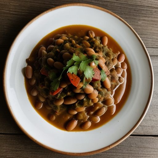 Chunky Mustard Beans With Red Peppers recipe image