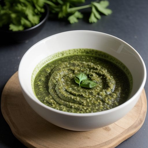 Cilantro Pesto - Rahk Pahk Chee-Gratiem-Prik recipe image