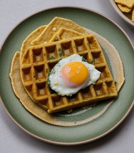 Cilantro Waffle Chips With Chunky Guacamole recipe image